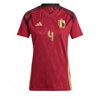 Belgicko Wout Faes #4 Domáci Ženy futbalový dres ME 2024 Krátky Rukáv